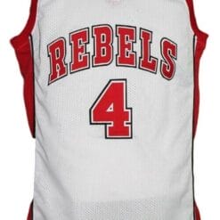 Larry Johnson #4 College Basketball Jersey White