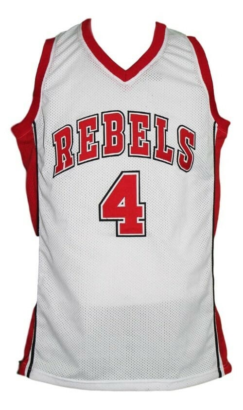 Larry Johnson #4 College Basketball Jersey White