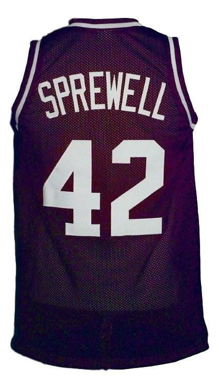 Latrell Sprewell #42 Washington Purgolders Basketball Jersey Purple