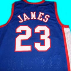 Lebron James #23 High School All American Basketball Jersey Blue