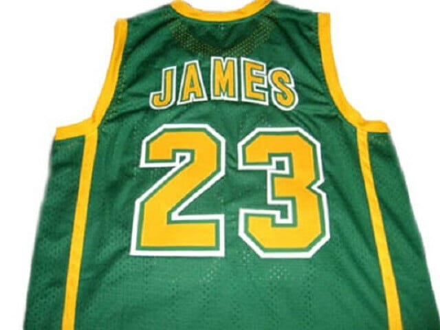 Lebron James #23 Irish High School Basketball Jersey Green