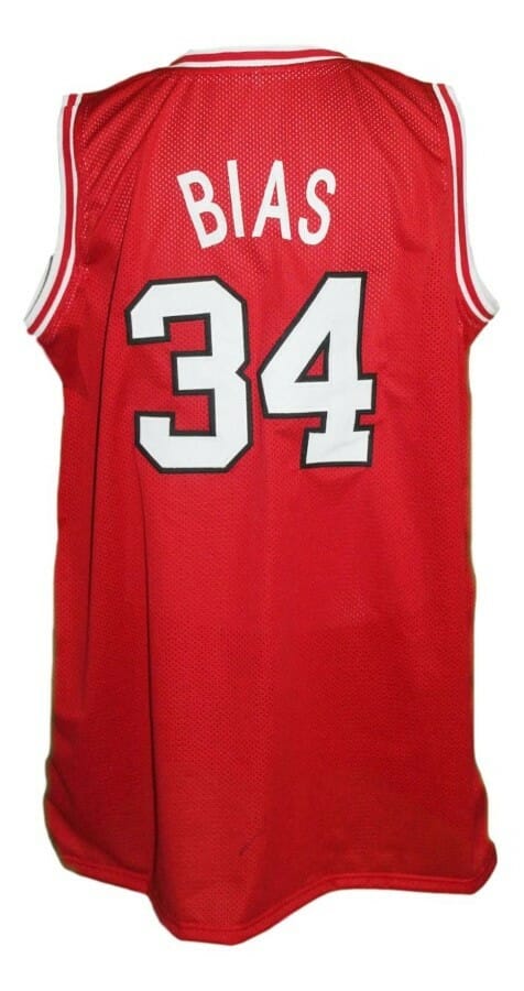 Len Bias #34 College Basketball Jersey Red