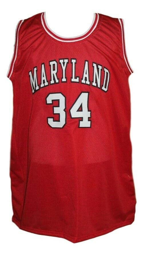 Len Bias #34 College Basketball Jersey Red