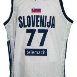 Luka Doncic #77 Slovenia Basketball Jersey White