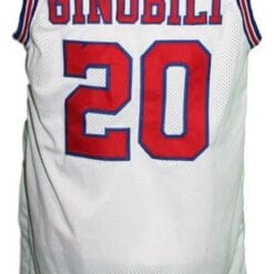 Manu Ginobili #20 Dallas Chaps Retro Basketball Jersey White