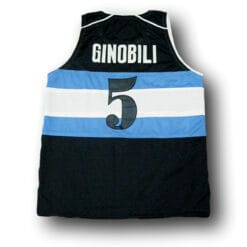 Manu Ginobili #5 Visa Team Argentina Basketball Jersey Navy Blue