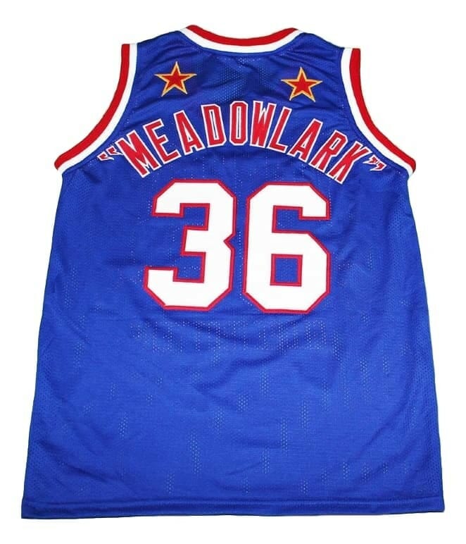 Meadowlark #36 Harlem Globetrotters Basketball Jersey Blue