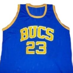Michael Jordan #23 BUCS Laney High School Basketball Jersey Blue