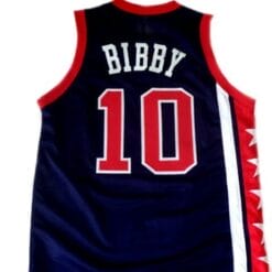 Mike Bibby #10 Team USA Basketball Jersey Navy Blue