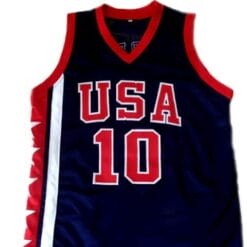 Mike Bibby #10 Team USA Basketball Jersey Navy Blue