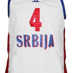 Milos Teodosic Team Serbia Basketball Jersey White