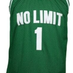 No Limit #1 Basketball Jersey Sewn Green