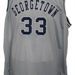 Patrick Ewing #33 Custom College Basketball Jersey Grey