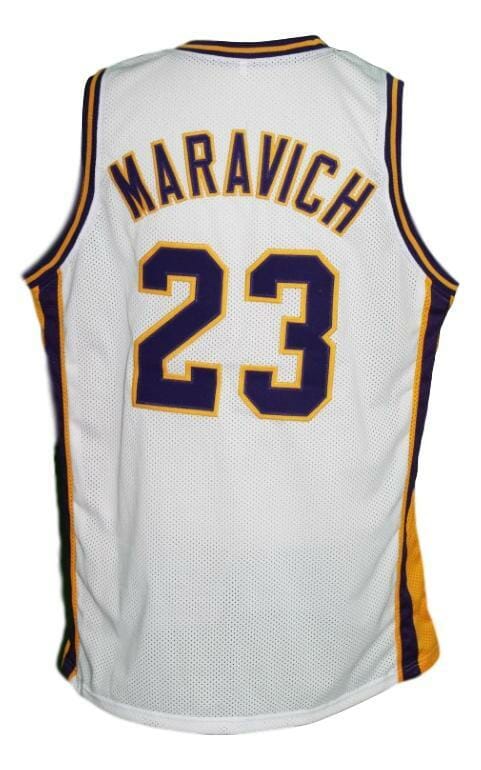Pete Maravich #23 College Basketball Jersey New Sewn White