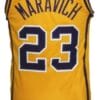 Pete Maravich #23 College Basketball Jersey New Sewn Yellow