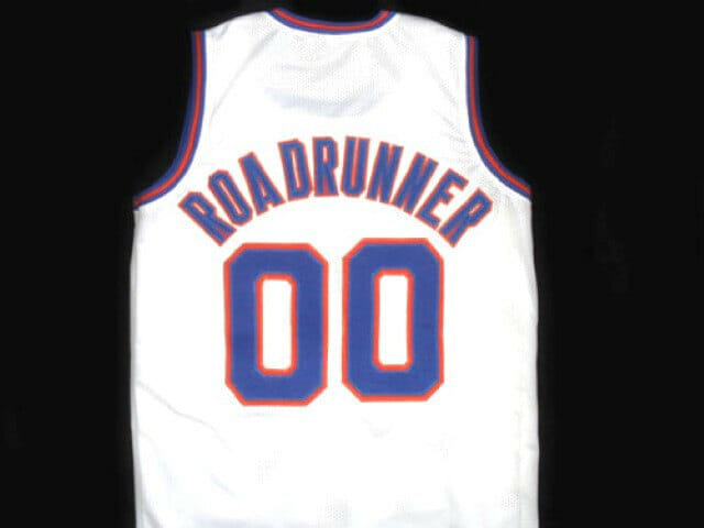 Roadrunner #00 Tune Squad Space Jam Basketball Jersey White