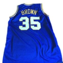 Roger Brown #35 Indiana Aba Retro Basketball Jersey Blue