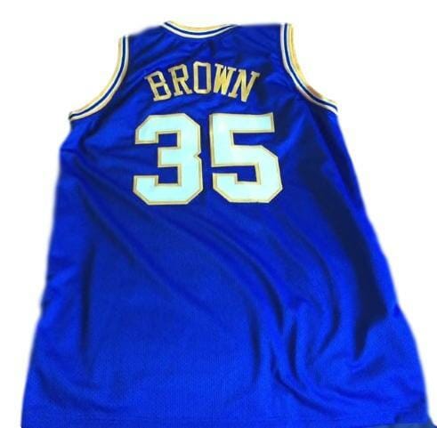 Roger Brown #35 Indiana Aba Retro Basketball Jersey Blue