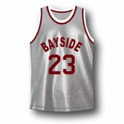 AC Slater #23 Bayside Saved By The Bell Basketball Jersey Grey