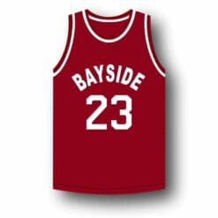 AC Slater #23 Bayside Saved By The Bell Basketball Jersey Maroon