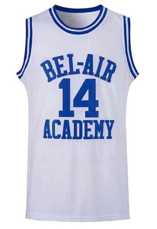 Smith #14 Bel-Air Academy Basketball Jersey Sewn White