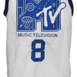 Steve Urkel #8 MTV Rock N Jock Basketball Jersey White
