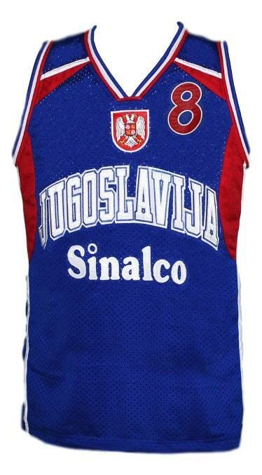 Stojakovic Jugoslavija Yugoslavia Basketball Jersey Blue
