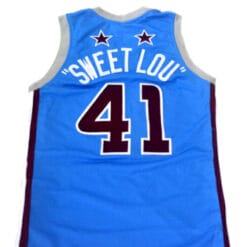 Sweet Lou #41 Harlem Globetrotters Basketball Jersey Light Blue