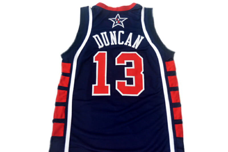 Tim Duncan #13 Team USA New Basketball Jersey Navy Blue