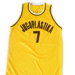 Toni Kucok #7 Jugoplastika Yugoslavia Basketball Jersey Yellow