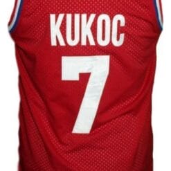 Toni Kukoc #7 Croatia Yugoslavia Custom Basketball Jersey Red