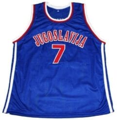Toni Kukoc #7 Jugoslavija Yugoslavia Basketball Jersey Blue