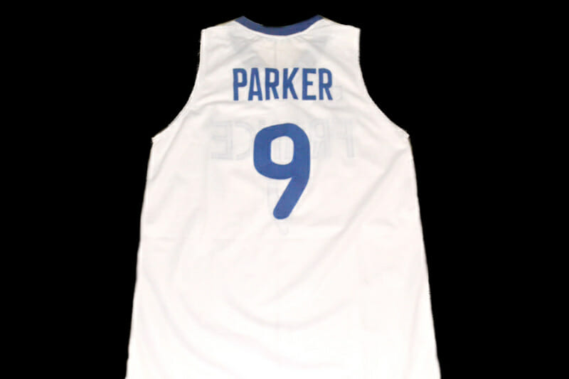 Tony Parker #9 Team France Basketball Jersey White