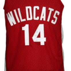 Troy Bolton High School Musical Zac Efron Basketball Jersey New Red