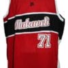 Tupac Shakur #71 Makaveli Hip Hop Custom Basketball Jersey Red