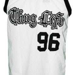 Tupac Shakur #96 Thug Life Custom Basketball Jersey White