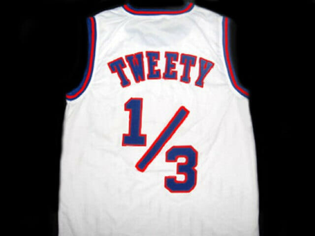 Tweety Bird #13 Tune Squad Space Jam Movie Basketball Jersey White