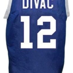 Vlade Divac #12 Rock n'Jock Basketball Jersey Sewn Blue