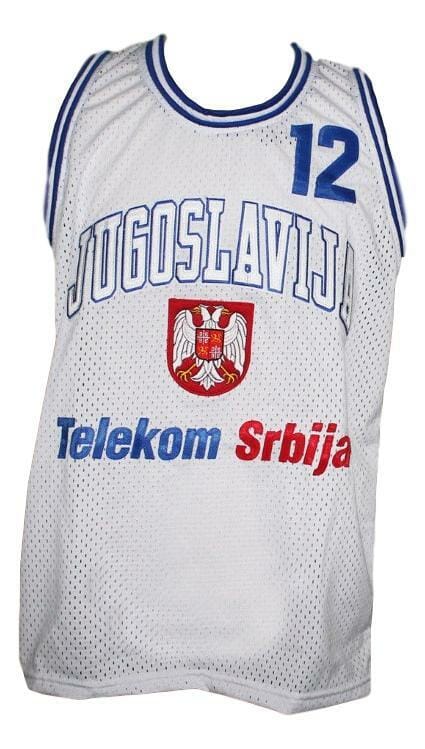 Vlade Divac Jugoslavija Yugoslavia Basketball Jersey New Sewn White