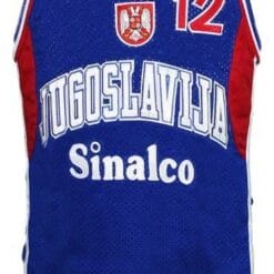 Vlade Divac Jugoslavija Yugoslavia Basketball Jersey New Sewn Blue