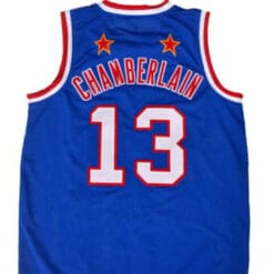 Wilt Chamberlain #13 Harlem Globetrotters Basketball Jersey Blue