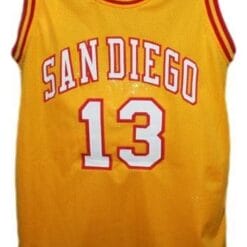 Wilt Chamberlain San Diego Conquistadors Aba Basketball Jersey Yellow