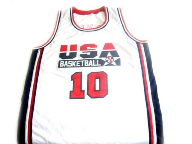 Clyde Drexler #10 Team USA Basketball Jersey White