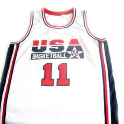 Karl Malone #11 Team USA BasketBall Jersey White