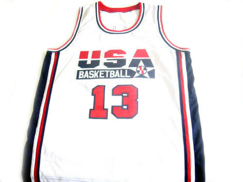 Chris Mullin #13 Team USA BasketBall Jersey White