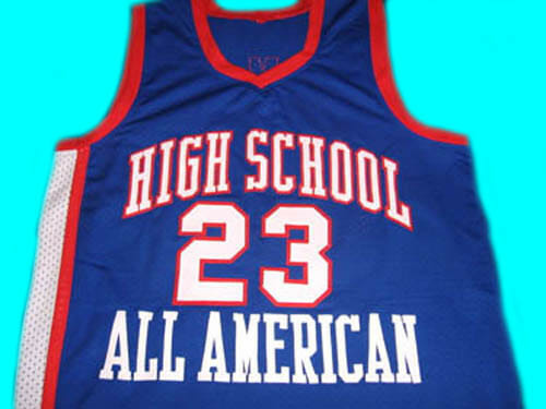 Lebron James #23 High School All American Basketball Jersey Blue