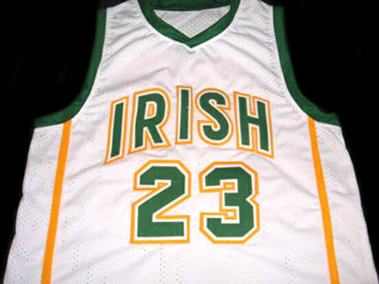 Lebron James #23 Irish High School Basketball Jersey White