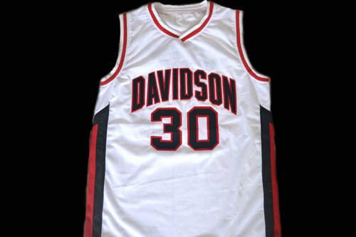 Stephen Curry #30 Davidson College Wildcats Basketball Jersey White