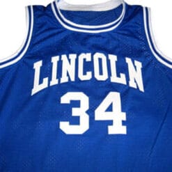 Shuttlesworth #34 Lincoln He Got Game Movie Basketball Jersey Blue