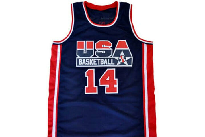 Charles Barkley #14 Team USA Basketball Jersey Navy Blue